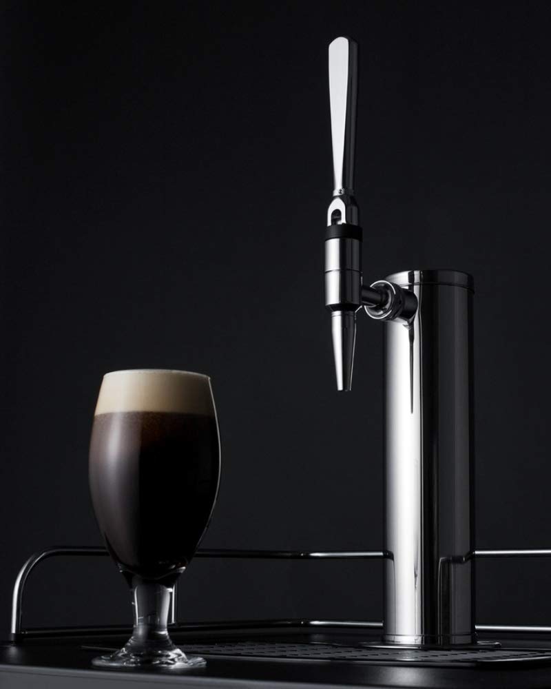 Summit Appliance Sbc635mncf Nitro-Infused Coffee Dispenser In Black With A Complete Stainless Steel Stout Style Tap Kit And Nitrogen Tank Included, Auto Defrost, Digital Thermostat on Fridge.com - View 6