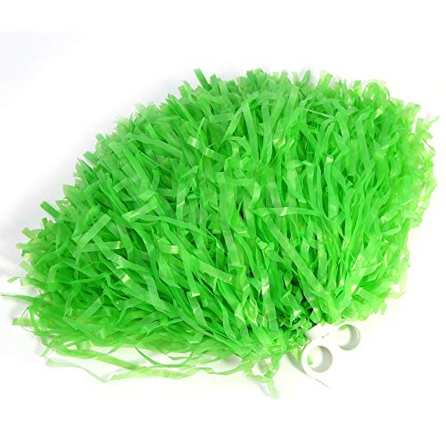 Acessórios de Dança Elásticos 2 Pompons de Líder de Torcida para Líderes de Torcida (Verde)