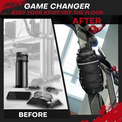 Magnetic Gym Bag, Magnetic Water Bottle Bag for Men and Woman with Phone Pockects, Sports and Travel- Black3