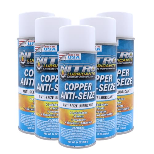 Nitro Lubricants High-Temp Copper Anti-Seize Spray Lubricant 14 oz (5-Pk)