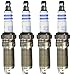 BOSCH 8107 OE Fine Wire Double Platinum Spark Plug - Pack of 4