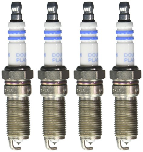 Image of BOSCH 8107 OE Fine Wire Double Platinum Spark Plug - Pack of 4 | Engineered for Extended Performance Life and Durability