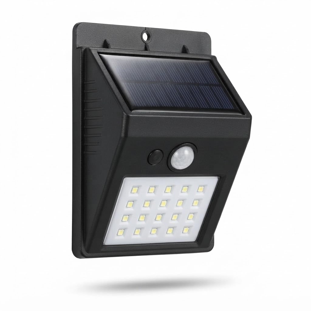 drumstone solar light for home outdoor, waterproof motion sensor wall light with bright led illumination, solar powered security lamp for garden, gate & balcony, 5 year warranty