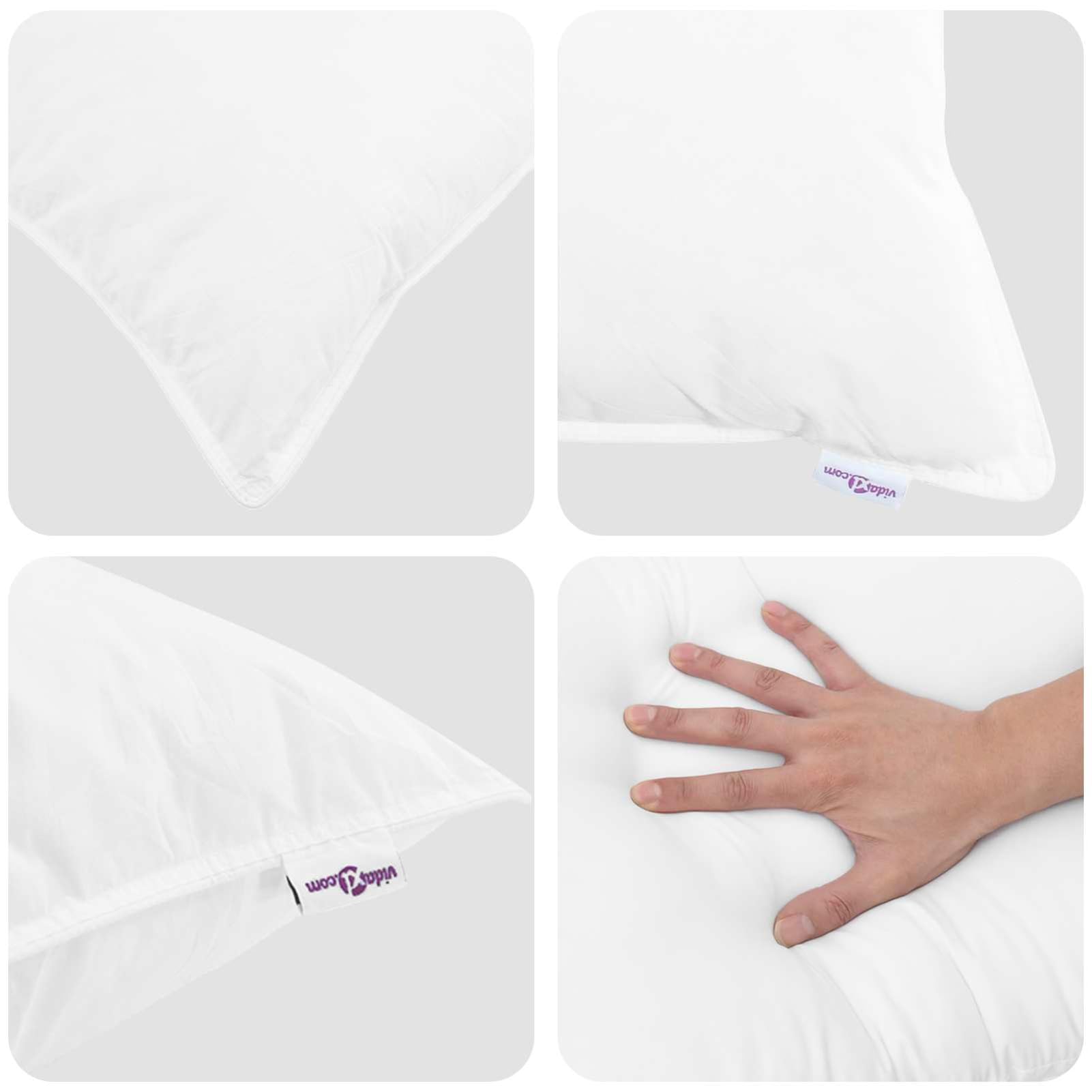 Set di Piumoni con Cuscino 3 PCS Bianco Piuma D'Anatra