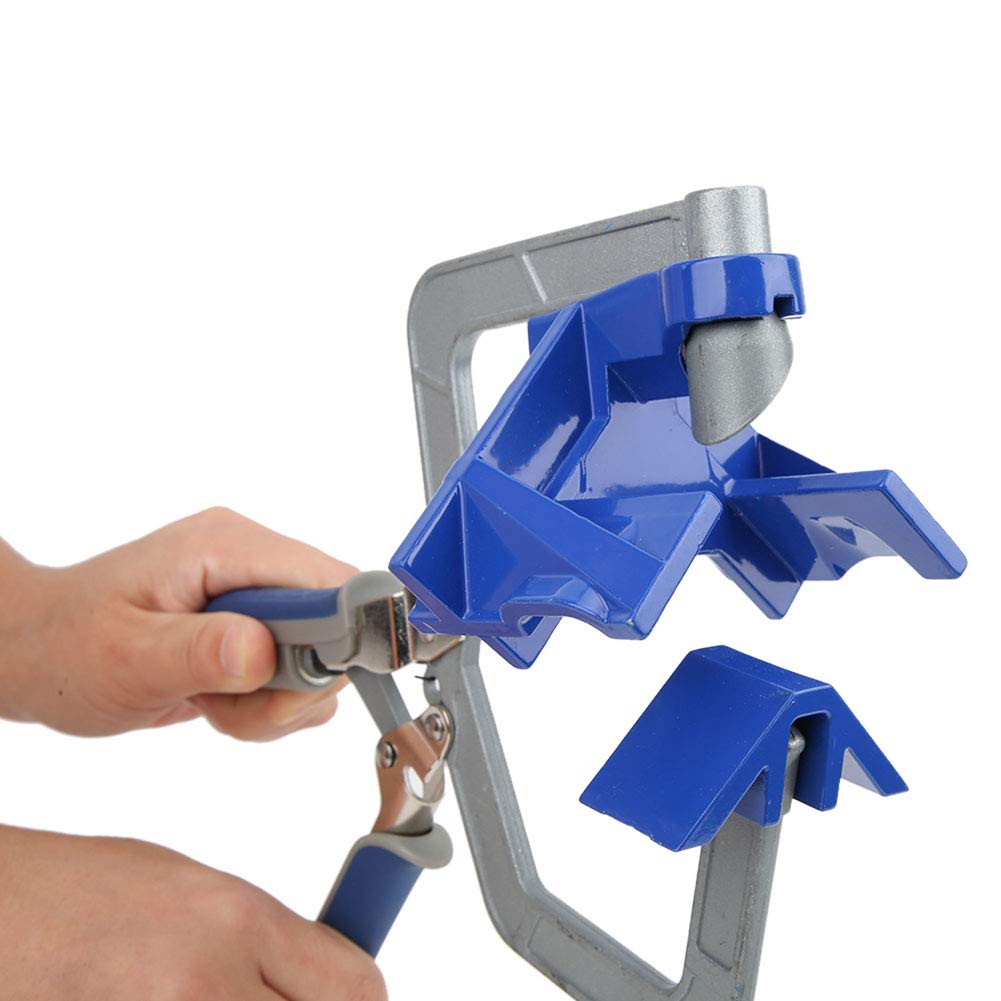 DIYLOG Hoekklem voor houtbewerking met doos, 90 graden klem, hoekklem, haakse klem houtbewerkingsgereedschap 4 stuks 5.5*5.5 aluminium positionering, houtbewerkingsgereedschap en apparatuur