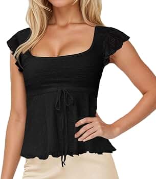 トップス Vol.1 Check Tweed Peplum Top black AmericanBlues-5_e64c7d52-1b74-