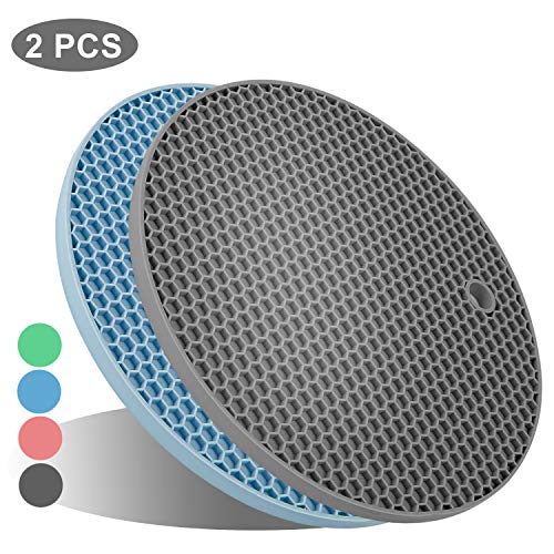 UXUNNY FDA Silicone Pot Holders, Kitchen Heat Resistant Trivets - Honeycomb Coasters