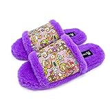 tokidoki Women's Peep Toe Slipper, Purple, 5-6