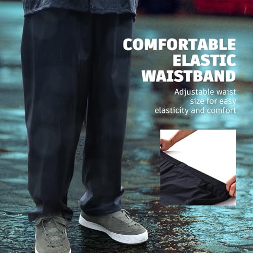 Traje de lluvia transpirable doble capa con chaqueta impermeable para exteriores 6