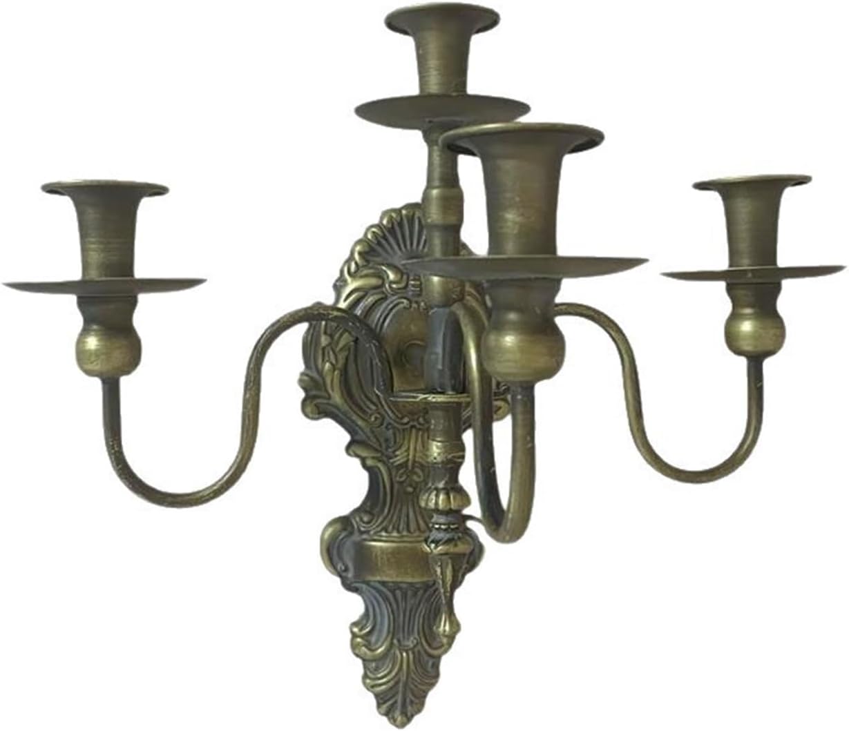 European Style Copper and Wrought Iron Candlestick wall lamp, Dining Table Background Decoration, Candle Holder, Wedding(25W342JD)