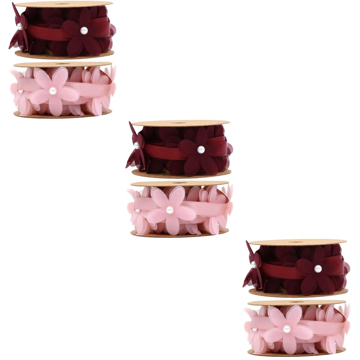 EXCEART 3 Sets 2 M Rolle Kreatives Spitzenband Zum Verpacken Von Geschenken Und Blumensträußen 2 Rollen X 3