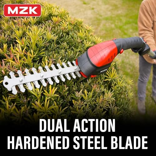 MZK 2-in-1 20V Pole Mini Hedge Trimmer & Grass Shear, 13ft Reach, Electric Hedge Trimmer with Extension Pole, Multi-Angle,Used in Garden,Yard(2*Batteries and Charger Included) by MZK - Image 4