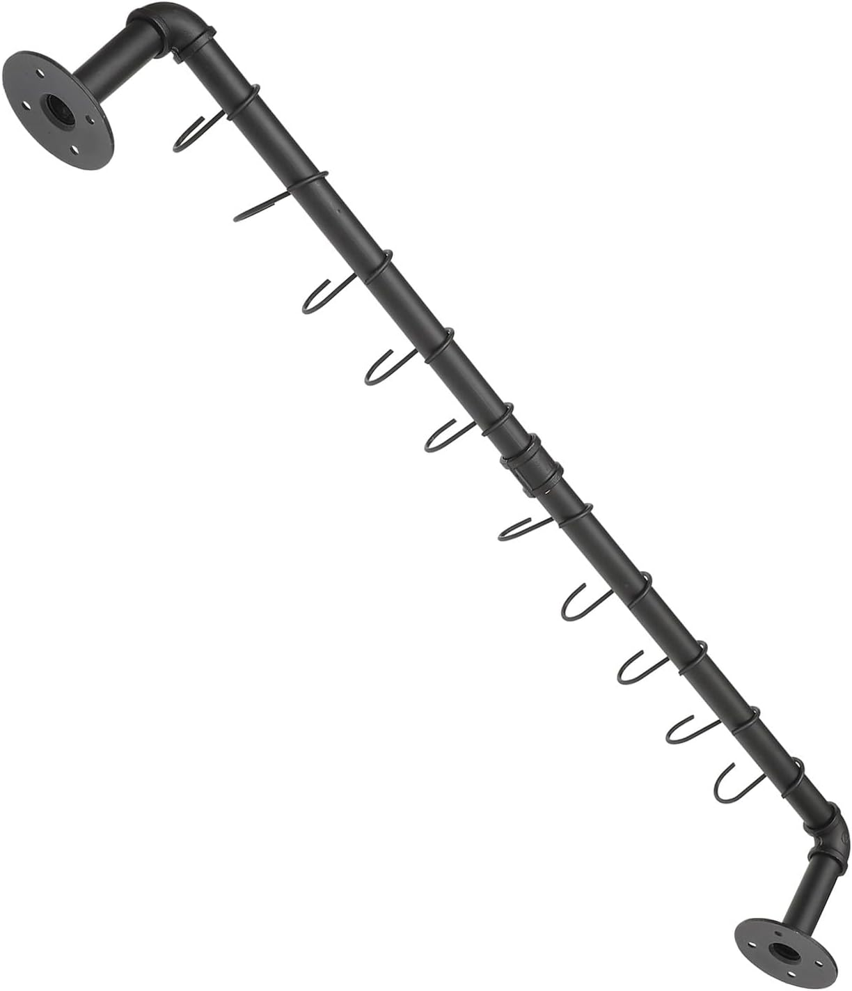 Wall Hanging Kitchen Rail with Hooks 13x80cm Metal Pot and Pan Rack Industrial Style Utensil Holder for Kitchen Storage and Organization