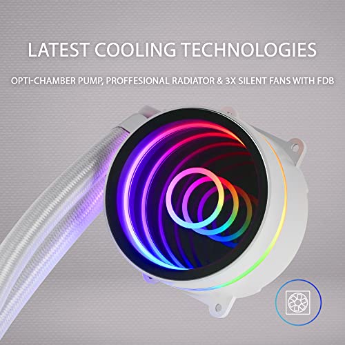 Refrigeración líquida CPU multisocket universal Mars Gaming ML-ONE360 blanca de 360mm 4