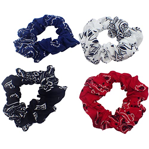 Topkids Accessories 4pc Scrunchies for Girls and Women Hair bobbles for Women Hair Scrunchies, Hair Accessories