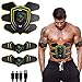 Electroestimulador Muscular, Abdominales Cinturón, Estimulador Muscular Abdominales, Masajeador Eléctrico Cinturón con USB, EMS Ejercitador del Abdomen/Brazo/Piernas/Cintura (Hombre/Mujer)