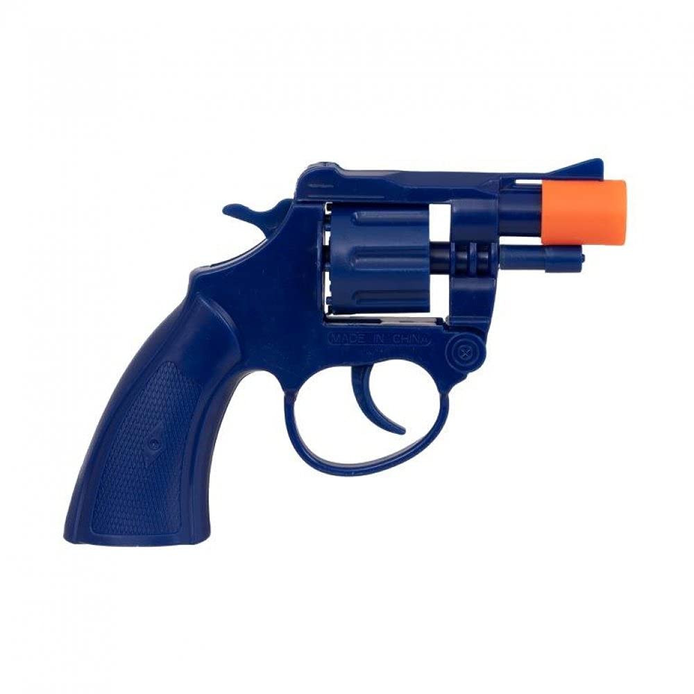 D.A.Y. Republic 8 Shot Ring Cap SWAT Mission Plastic Blue Toy Revolver