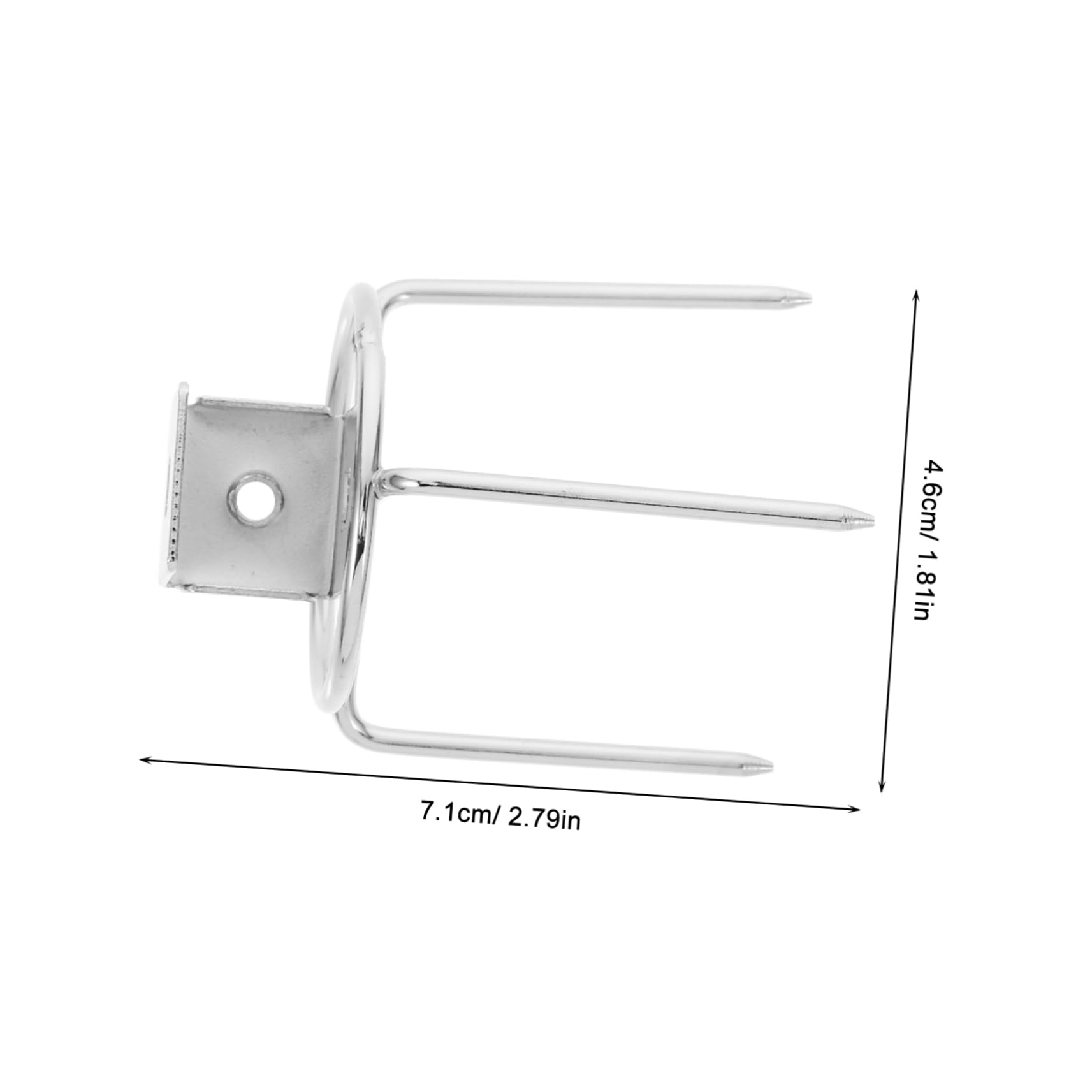 KICHOUSE 2pcs Roast Chicken String Fork Cooking Hot Kebab Rack Grill Barbecue Skewer Duty Rotisserie Accessories Heavy Rotator Meat Outdoor Carving Roasting Stainless Steel Silver