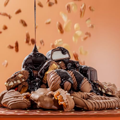 Image of Thanksgiving Gift Basket, Assorted Gourmet Dark and White Chocolate Truffles, Holiday Treats in Elegant Gift Box, Bonnie and Pop