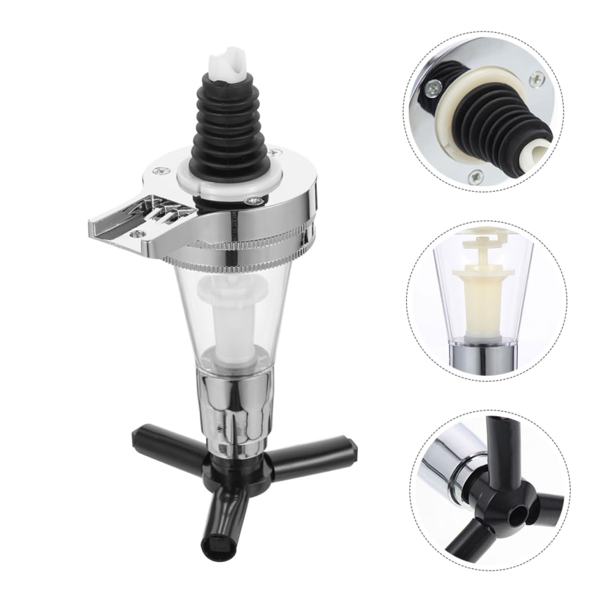 Unomor 2sets Wine Bottle Party Accessory Party Stuff Drink Water Ration Wine Pourer Bar Bottle Holder Stainless Steel 2pcs*2