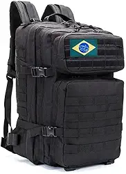 Mochila tática militar, 45 litros, sistema Molle, mochila de grande capacidade para uso militar, mochila de emergência para caminhadas, acampamentos e atividade ao ar livre