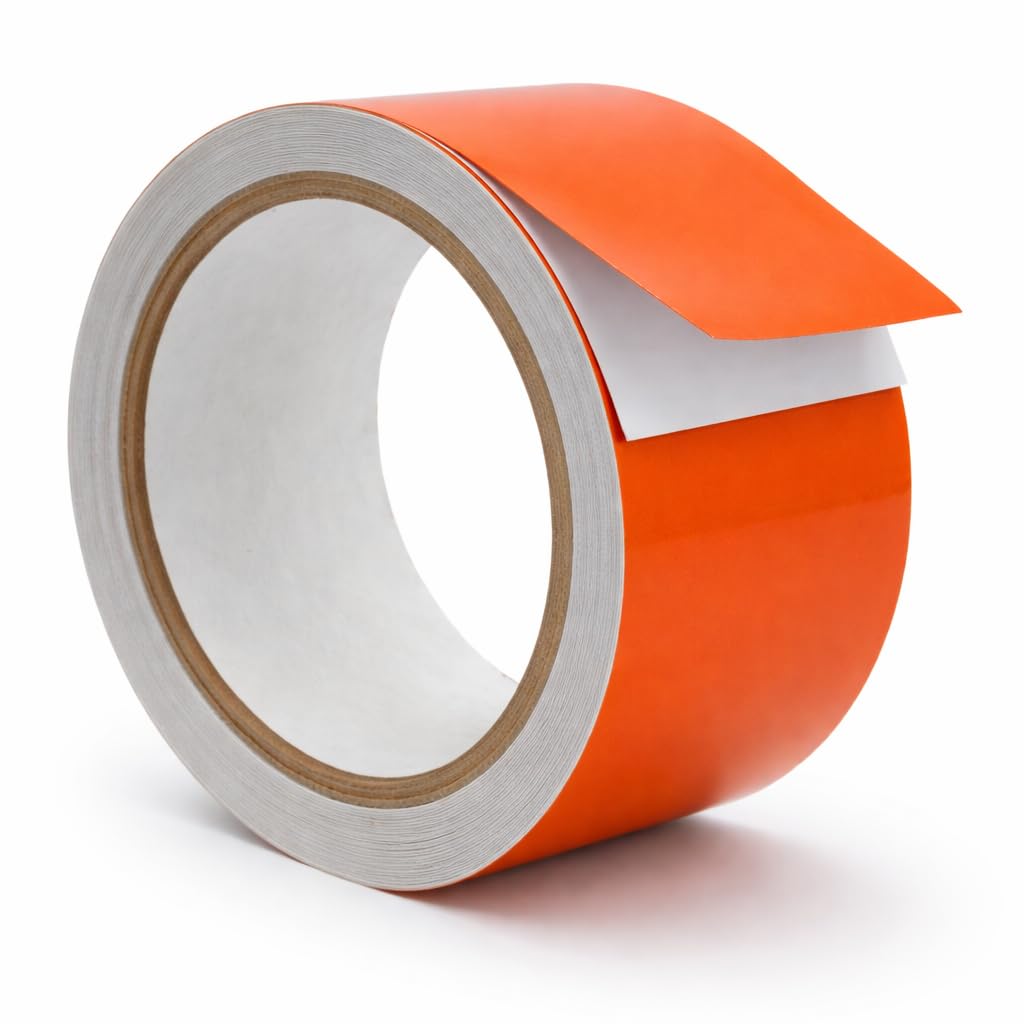 WOD RTC7 Engineering Grade Retro Reflective Tape Orange, 2 inch Wide x 30 ft. Outdoor Waterproof Safety Reflector for Autos, Bikes, Camper, RV, Boat Striping, and Traffic Signage Marking