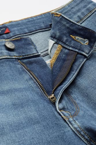 Image of Louis Philippe Men's Smart Fit Stretch Fabric for Comfort Premium Wash Aesthetic Authentic Twill and Durable Jeans