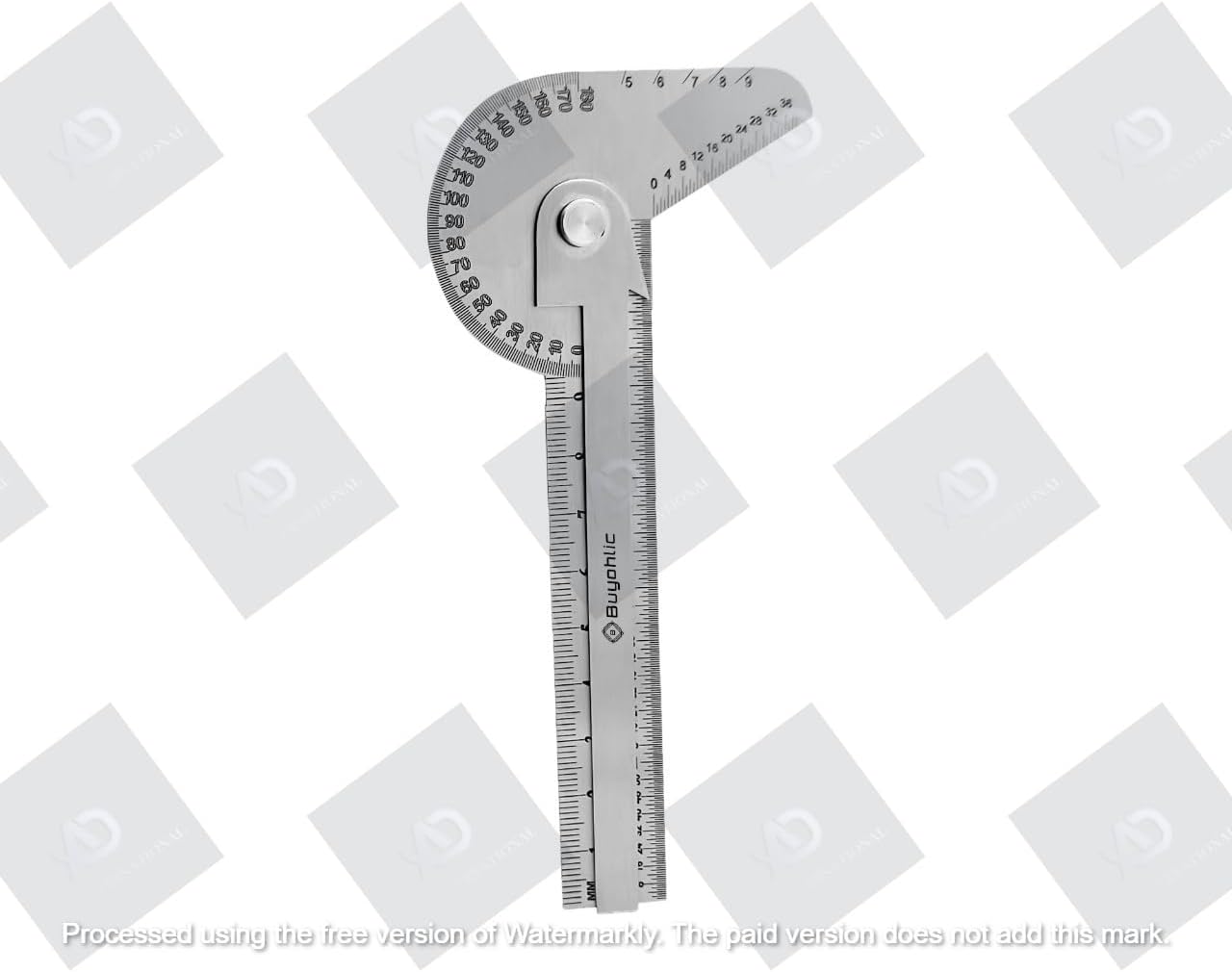Buyohlic's Multi purpose Protractor Square Rule Centre Finder Drill Point Gauge II Stainless Steel Body II Rust Free LIFETIME Warranty Tools