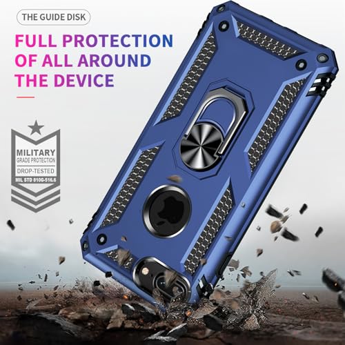 Coque iPhone 8 Plus Yiakeng bleue avec protège-écran HD - 3