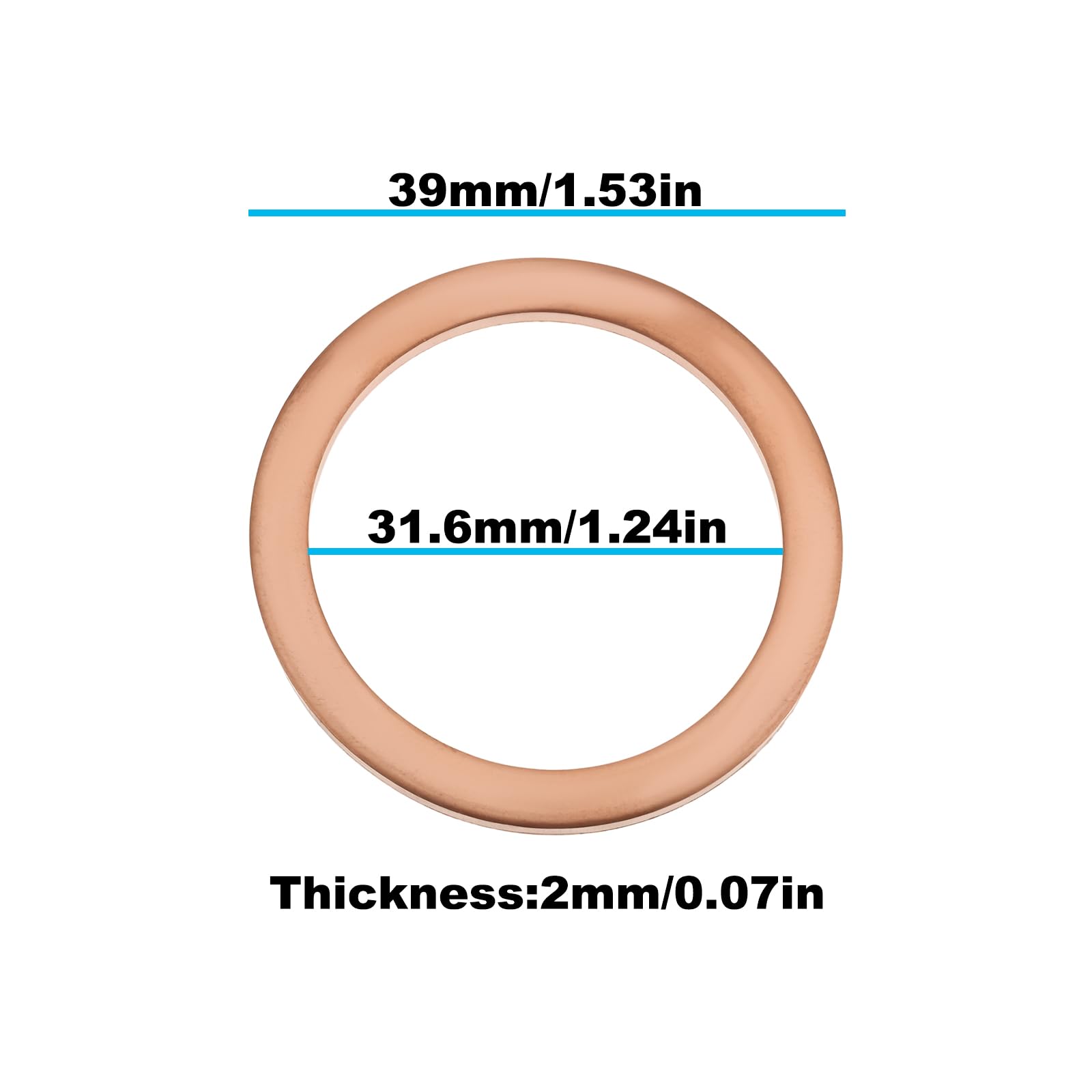 Amazon.com: SING F LTD 2Pcs Exhaust Gasket 39x31.6x2mm 11009-1866