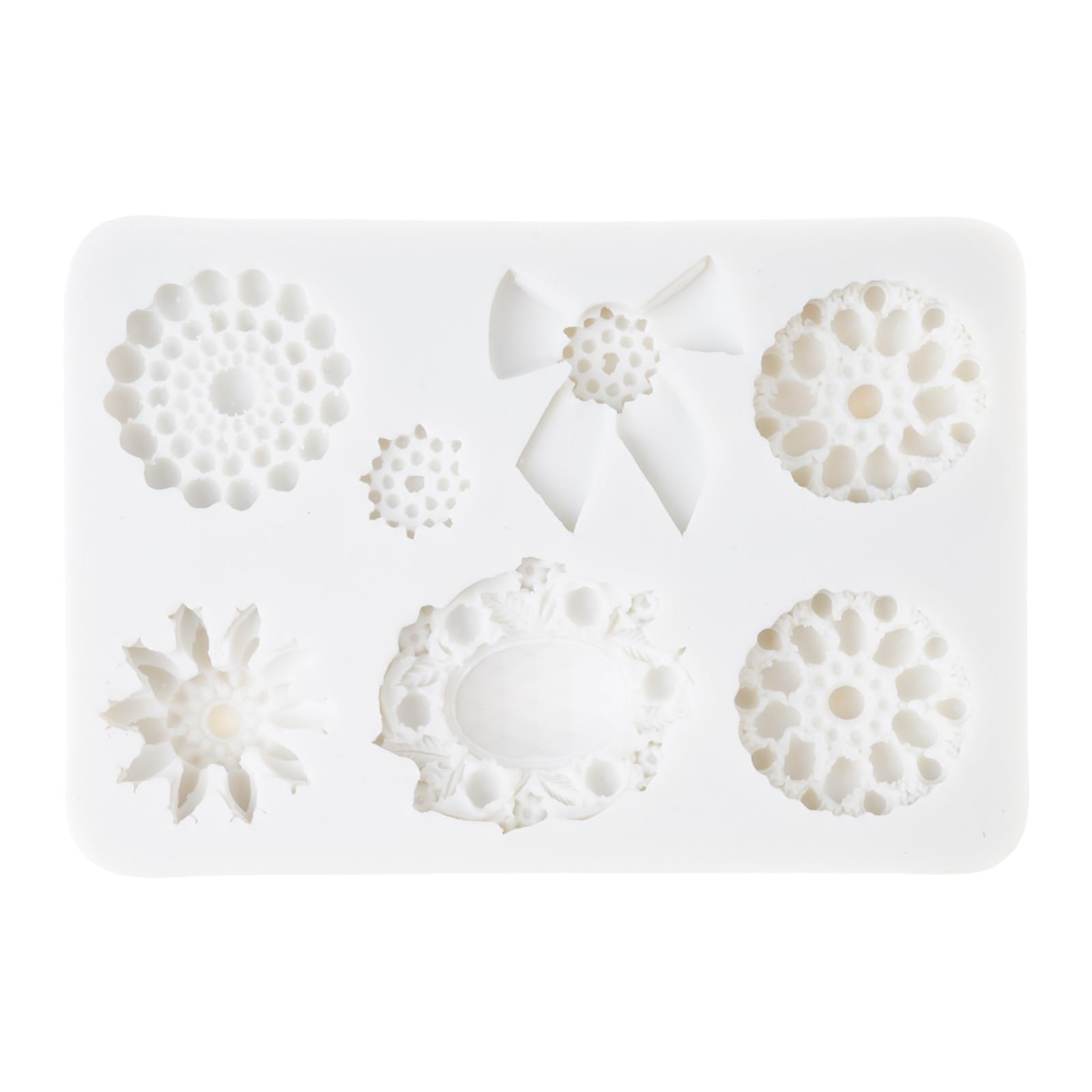 Kalttoy 5 Cavity for Creative Jewelry Shape Fondant Cake Silicone Mold Pastry Chocolate Candy Mold Baking Silicone Molds for Baking Epoxy Resin Cakes Resin Casting