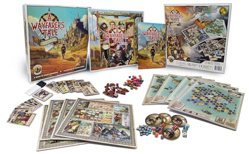Image of A Wayfarer's Tale: The Journey Begins Board Game, 1-4 Players, Ages 10+ | 45-60 Minutes, Narrative Solo Mode, Map-Based Exploration and Discovery