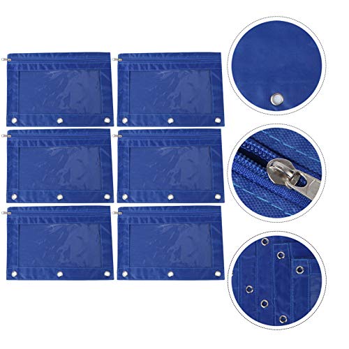 Cabilock 6 Pcs 3 Argolas para LÃ¡pis Pasta Ponch Estojos para LÃ¡pis Bolsa Bolsas de Viagem Multiuso