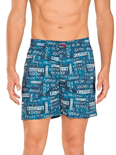 Image of Jockey US57 Men Super Combed Mercerized Cotton Woven Printed Boxer Shorts with Side Pockets (Prints May Vary)
