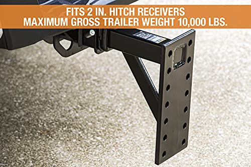 Image of Buyers Products PM812 Pintle Hook Mount 6-Position 2 Inch Receiver Black