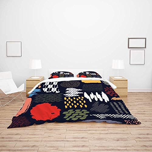 Housse de couette 100 % polyester parure de lit 3 pièces lit jumeau - 4