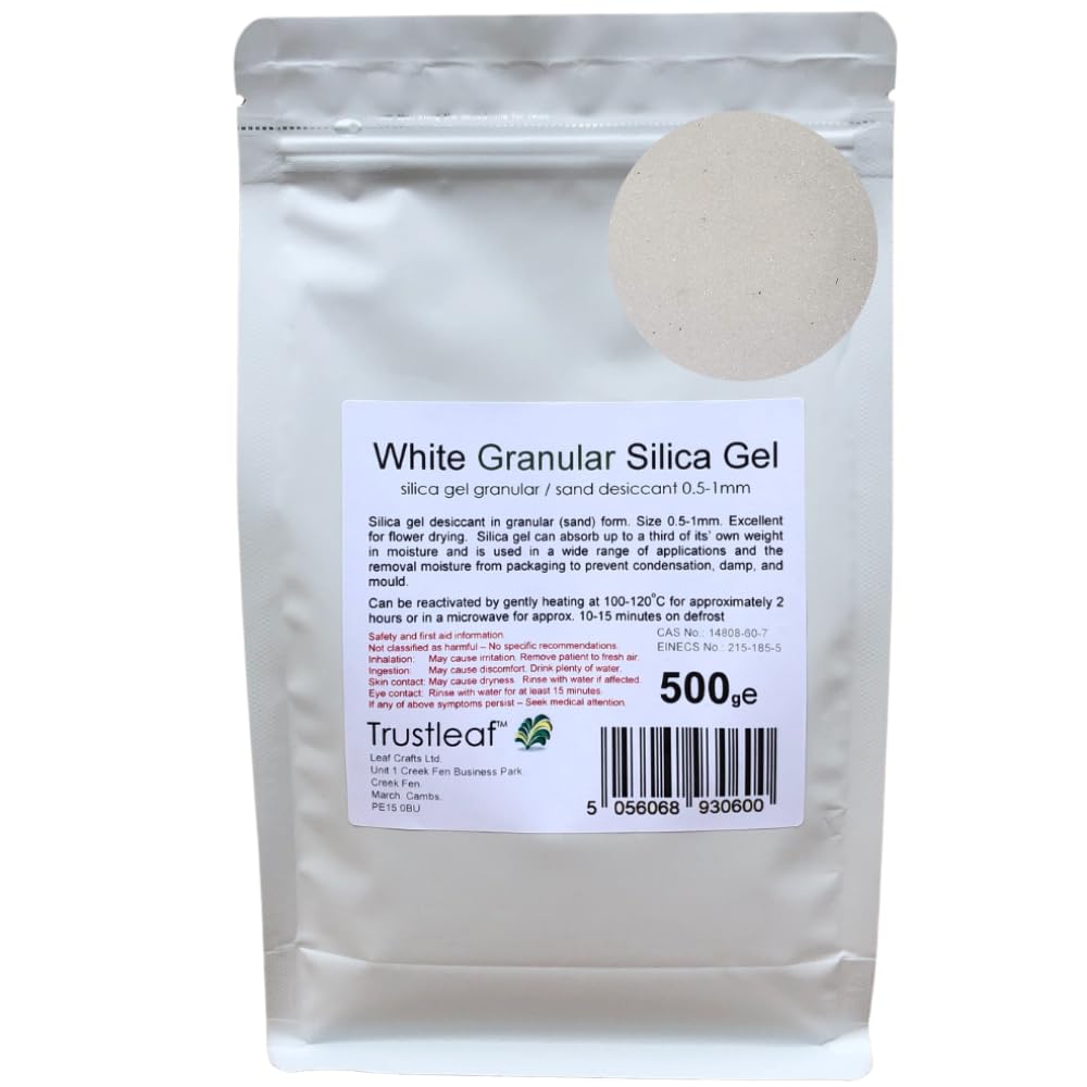 500g Granular Silica Gel 0.5-1mm Grains, Flower Drying (500g Bag - ws)