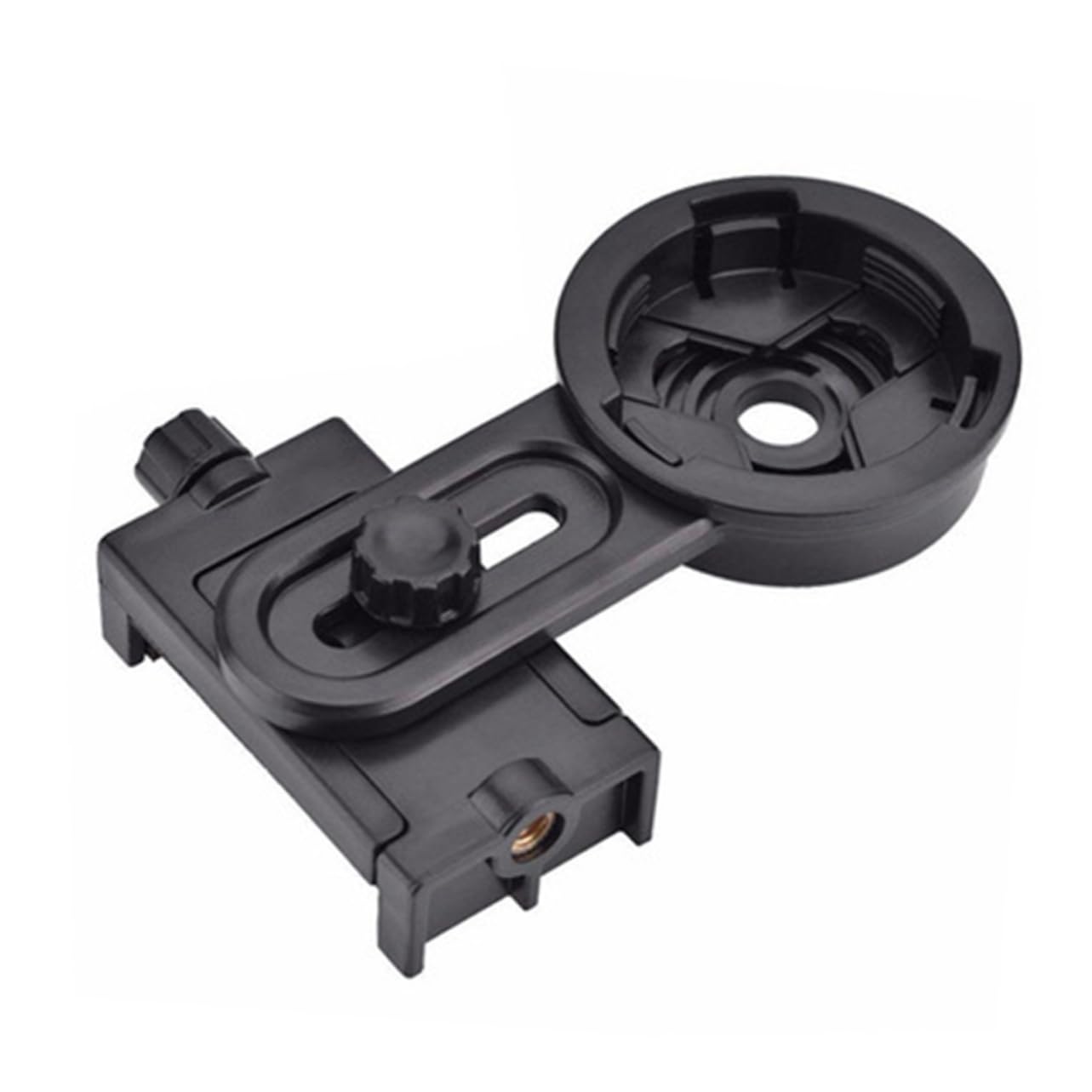 BELLIFFY 1pc Telescope Mount Photography Phone Adapter Adaptador Universal Cell Phone Kickstand Telescope Phone Mount Adaptador De Universal Small Phone Mount Binoculares Plastic Black