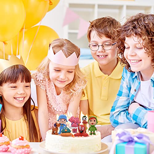 Pocoyo Mini-figuren, 7 stuks, taarttopper, Pocoyo, anime, party, taartdecoratie, levering Pocoyo, taartdecoratie, verjaardag voor kinderen, baby's, meisjes en jongens - Image 5