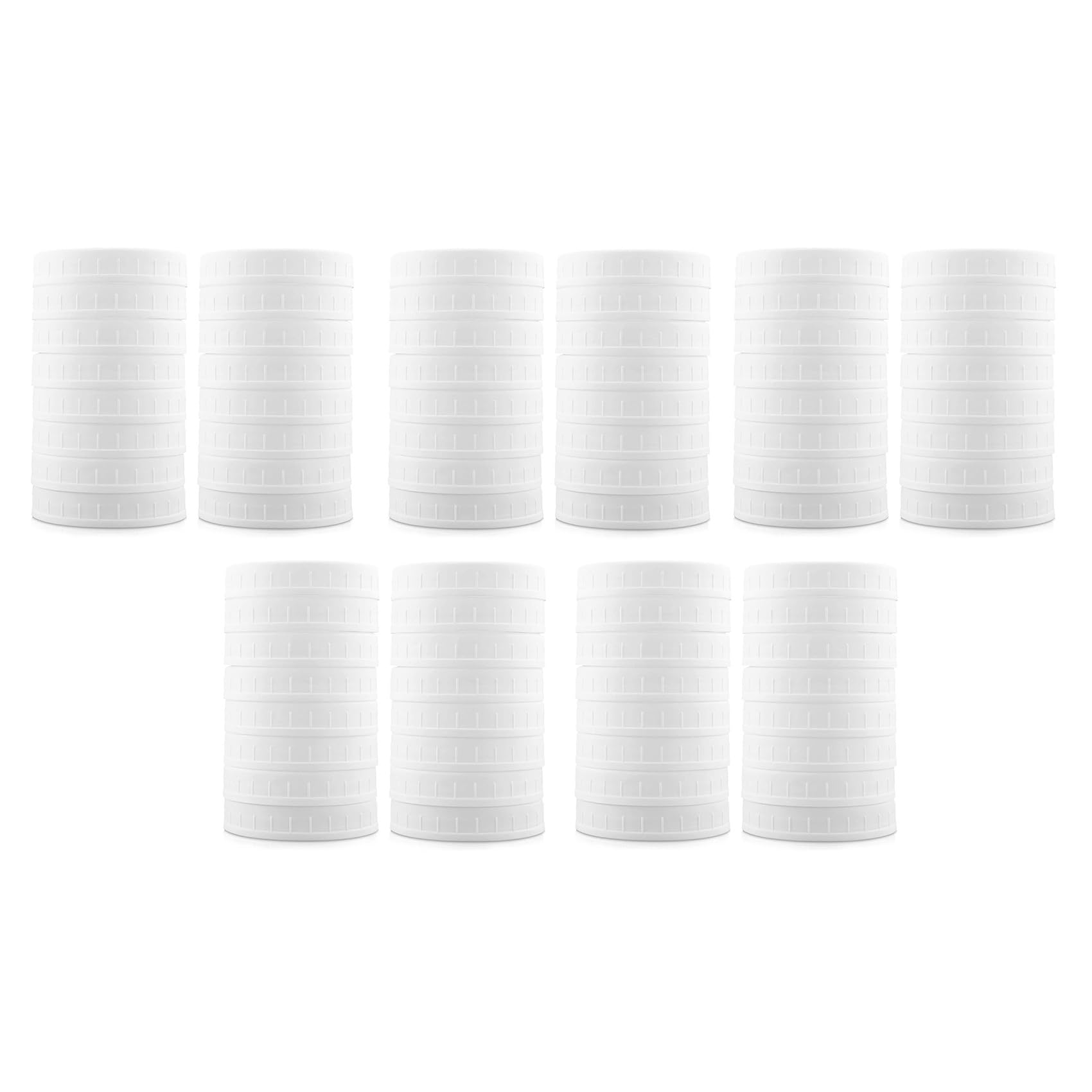 Hndhbfgrt 80 Pack Wide Mouth Jar Lids,Plastic Storage Caps for Canning Jars,Leak-Proof and Anti-Scratch