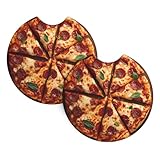 Le lot de 2 dessous de verre de voiture imprimé pizza déchiquetée WHJSSF est fabriqué à partir de caoutchouc chloroprène durable, assurant qu'il peut résister à des températures extrêmes tout en étant imperméables, à séchage rapide et sans odeur, ce qui en fait l'accessoire parfait pour tous les porte-gobelets standard de votre véhicule.