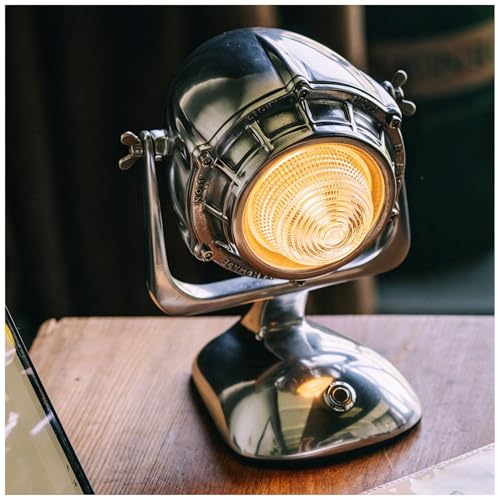 Vintage Cast Aluminum Engine Table Lamp