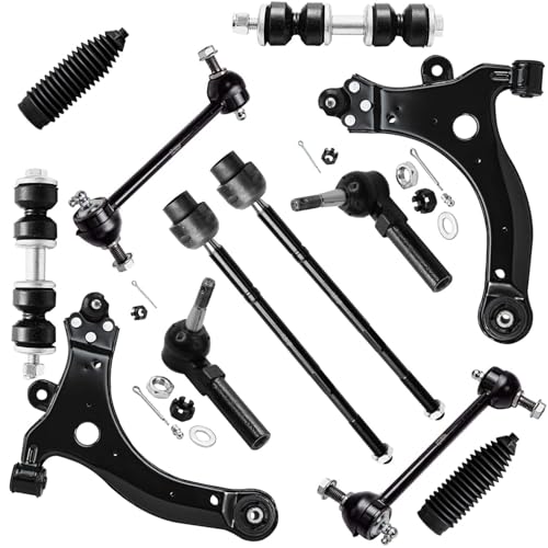 Image of Detroit Axle - Front End 14pc Suspension Kit for Chevy Impala Monte Carlo | Buick La Crosse Regal Century Allure, Struts Control Arms with Ball Joint Tie Rods Boots Rear Sway Bars Replacement