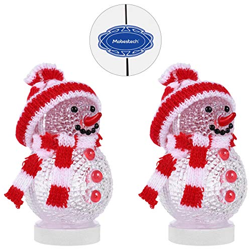 Mobestech 2Pcs Christmas Lights Usb Snowman Lights Usb Charging Night Light Christmas Decoration For Living Room Nursery Room #TOP4