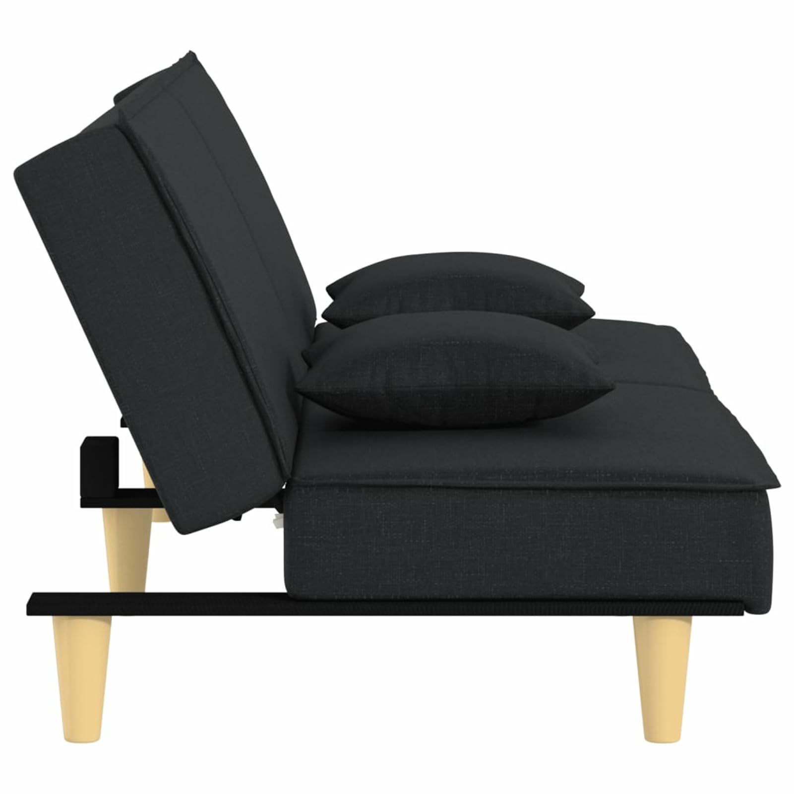 Divano Letto Nero in Tessuto,Divano Letto,Divano,Divani da Soggiorno,Divano Moderno-351902