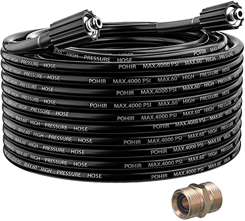 YUET Tuyau de Rechange Tuyau d'extension pour Nettoyeur Haute Pression 10 m, 2000 PSI avec M22 Femelle Flexible Fileté Mâle Connecteur pour Karcher Kit De Nettoyage De L'eau M22-14 Connexion Kärcher Cover