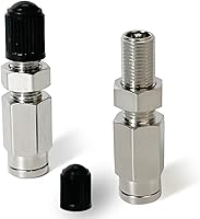 Vista 8 de Válvula Schrader de inflado con empuje para conectar para tubería de línea de aire de 1/4 pulgadas de diámetro exterior y suspensión de resorte