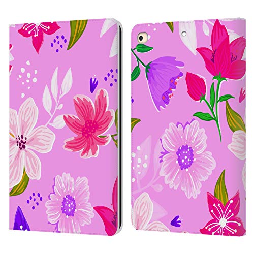 iPad 9.7 Étui portefeuille Haroulita Fleurs Rose idéal pour le bureau