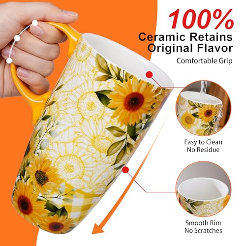 Taza de Cerámica con Tapa y Asa 17oz miniatura 4