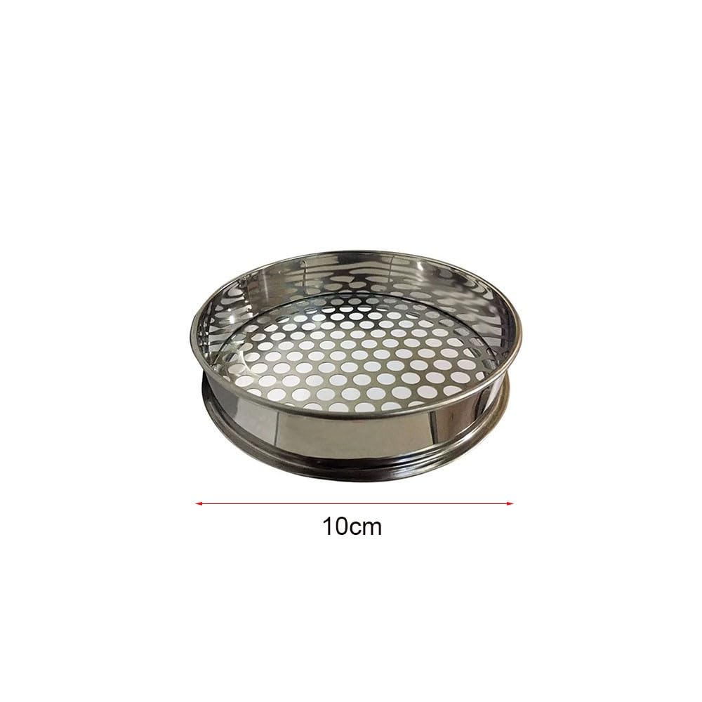 Premium-Rundsieb aus Edelstahl 304 – Küchensieb mit 10 cm Durchmesser for Backen und Zubereiten von Speisen, 1 Stück(14mm)